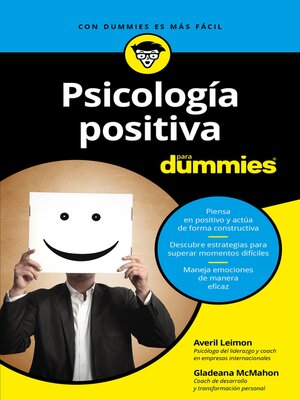 cover image of Psicología positiva para Dummies